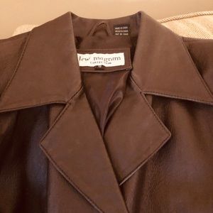 Leather pea coat